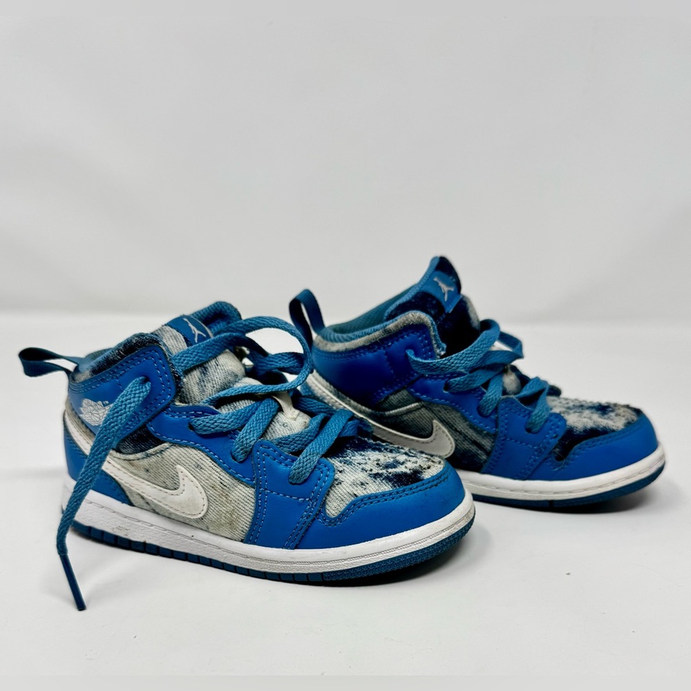 Nike Air Jordan Retro 1 Mid TD Washed Denim Blue DM8950-400 Size 9C